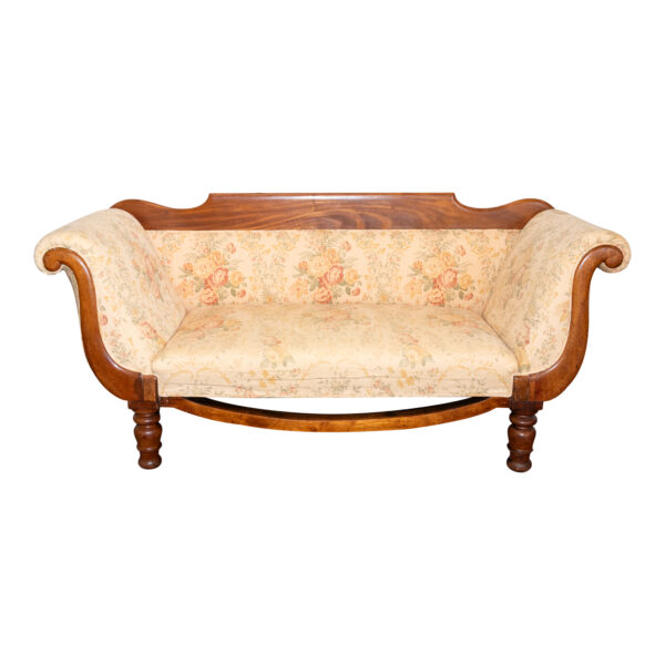 Antique English Regency Sofa with Tea Stained Upholstery - Image 1