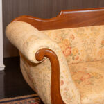 Antique English Regency Sofa with Tea Stained Upholstery - Image 3