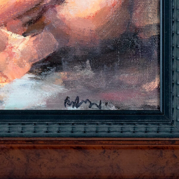 Signed Original Oil on Canvas of Seated Nude - Image 3