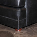 HENREDON Sofa in Black Leather Upholstery - Image 6