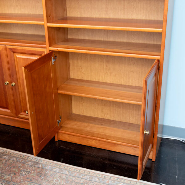 Bookshelf with Lower Doors in Light Cherry Finish - Image 5