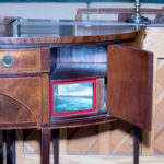 Antique Federal Style Inlaid Mahogany and Satinwood Demilune Sideboard - Image 7