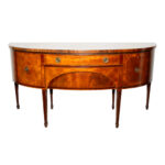 Antique Federal Style Inlaid Mahogany and Satinwood Demilune Sideboard