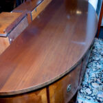 Antique Federal Style Inlaid Mahogany and Satinwood Demilune Sideboard - Image 4