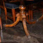 Vintage Duncan Phyfe Style Dining Table with 5 Needlepoint Upholstered Chairs - Image 3