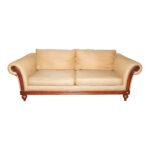 ETHAN ALLEN Wood Framed Sofa in Neutral Upholstery