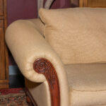 ETHAN ALLEN Wood Framed Sofa in Neutral Upholstery - Image 3