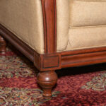 ETHAN ALLEN Wood Framed Sofa in Neutral Upholstery - Image 5