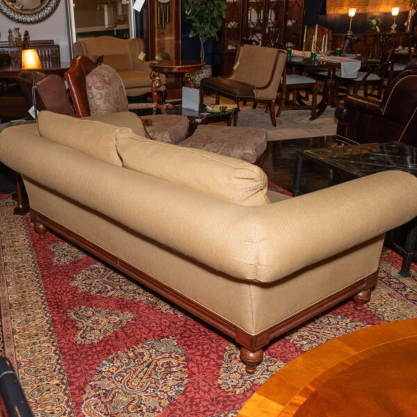 ETHAN ALLEN Wood Framed Sofa in Neutral Upholstery - Image 7