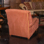 ETHAN ALLEN Accent Chair in Red and Gold Striped Upholstery - Image 8