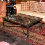 Wrought Iron Coffee Table with Glass Top - Image 5