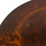 ETHAN ALLEN Tortoise Top Accent Table on Fluted Legs - Image 4
