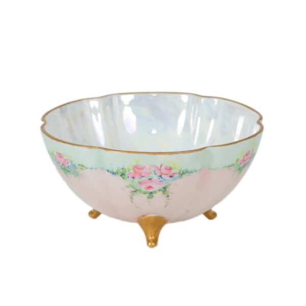 30 Piece Hand Painted Porcelain Floral Tea Set - Image 5