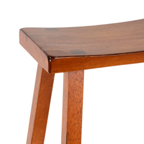 Vintage Set of 4 THOMASVILLE Teak Counter Stools - Image 3