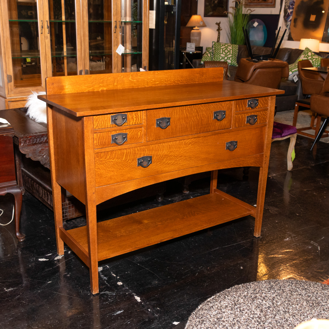 Vintage STICKLEY Mission Collection Harvey Ellis Oak Sideboard