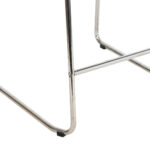 Pair of IKEA White Molded Seat Bar Stools on Chrome Base - Image 5