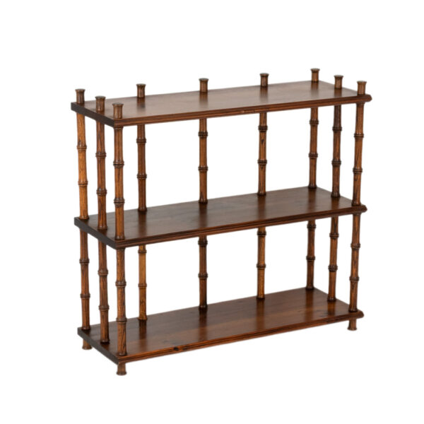 Vintage Three Tier Faux Bamboo Leg Shelf | Grandview Mercantile