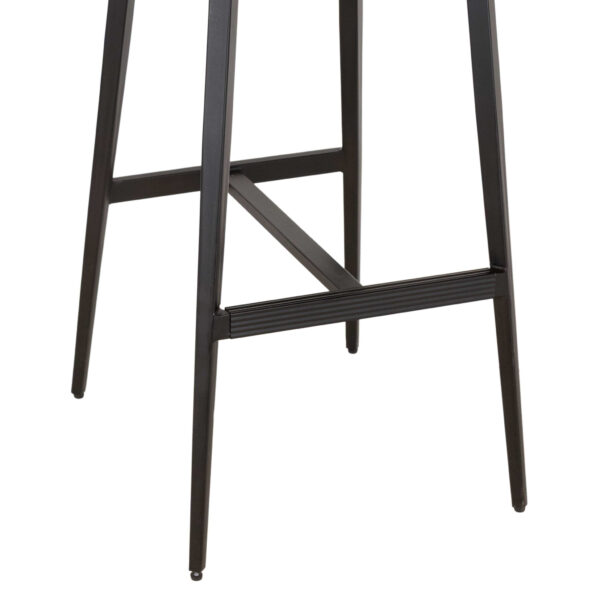 Set of 3 ROOM AND BOARD Hirsch Black Bonded Leather Stools