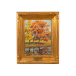 FRANK M RINES Original Oil Autumnal Landscape