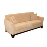 URBAN CASUALS Button Tufted Sofa in Beige Upholstery