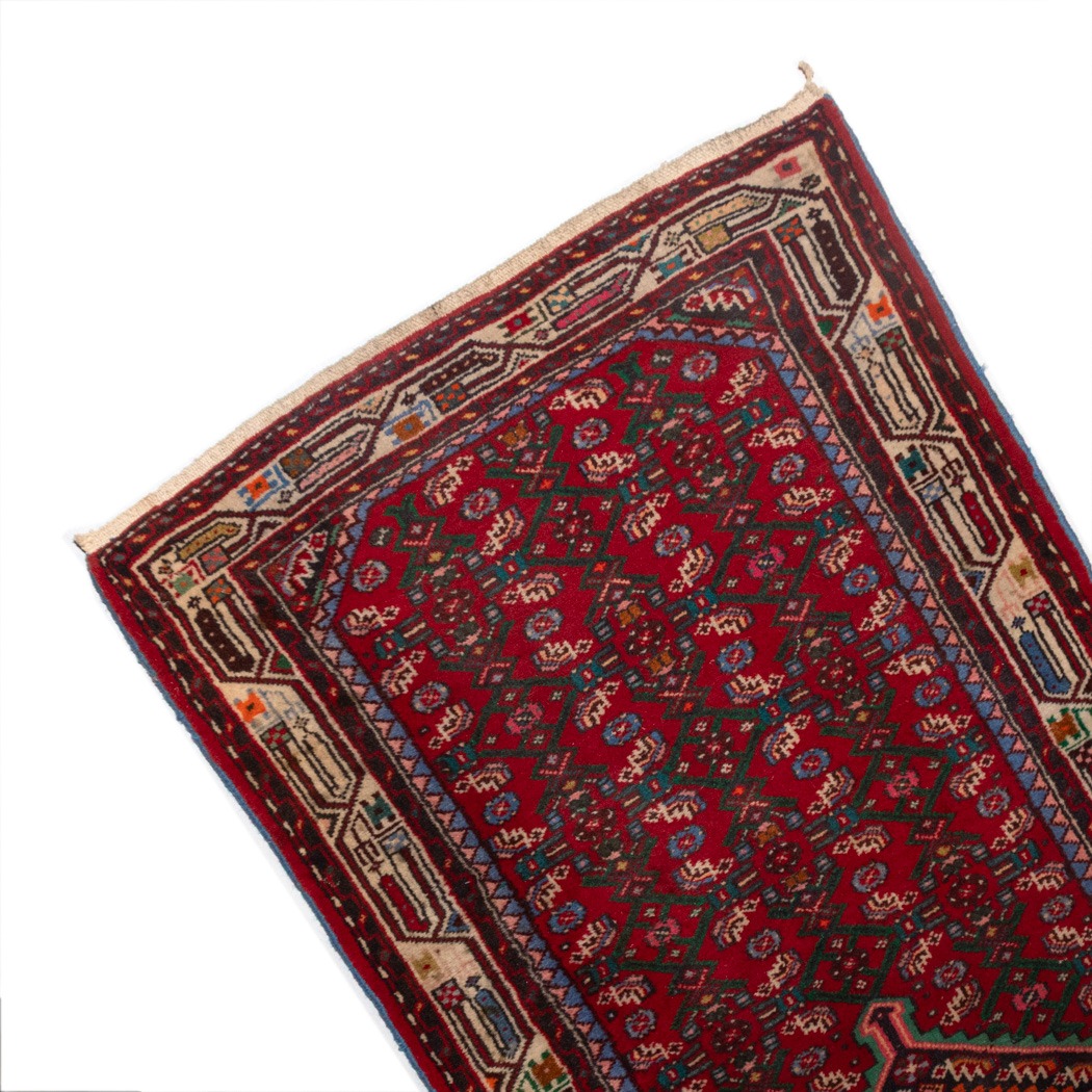 ZSMAX_237-2 2’7” x 6’3” Hand Knotted Traditional Tribal Wool with Center Medallion - Image 1