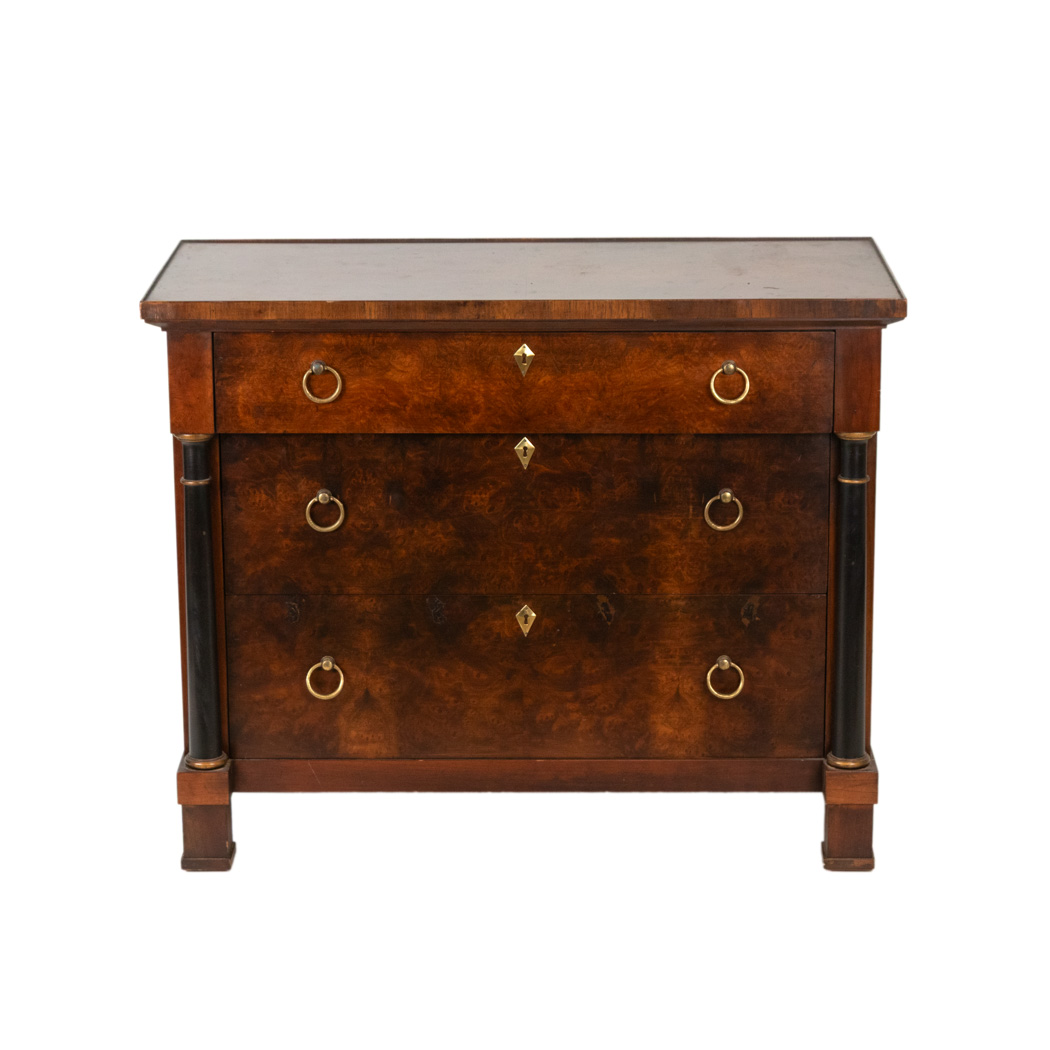 ZMBJS_354-2 Vintage HEKMAN Georgian Cherry Block Front Chest - Image 1