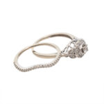 Diamond Wedding Set in 14 Karat White Gold - Image 7