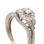Diamond Wedding Set in 14 Karat White Gold - Image 2