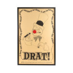 Vintage AL HIRSCHFELD Promotional Poster for the WC Fields Book “Drat!”
