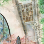 Original Watercolor of Centenary United Methodist Church in Granville, Ohio - Image 2