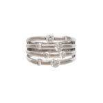 Multi-Band Diamond Ring in 14 Karat White Gold