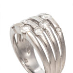 Multi-Band Diamond Ring in 14 Karat White Gold - Image 2