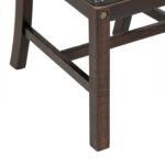 Set of 4 HAVERTY’S Leather Contrast Stitch Dining Chairs - Image 4