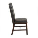 Set of 4 HAVERTY’S Leather Contrast Stitch Dining Chairs - Image 6
