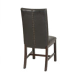 Set of 4 HAVERTY’S Leather Contrast Stitch Dining Chairs - Image 7