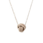 TIFFANY & CO. Sterling Silver Twist Knot Pendant on Chain - Image 3