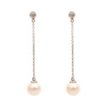 TIFFANY & CO. Sterling Silver and Freshwater Pearl Drop Earrings