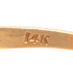Solitaire Cabochon Chalcedony Ring in 14 Karat Gold - Image 6