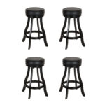 Set of 4 Backless Swivel Bar Stools