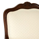 French Louis XV Style Armchair with Ivory Shell Upholstery - Image 5
