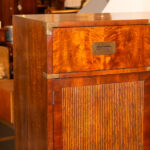 Vintage HENREDON Campaign Style Chest with Reeded Doors - Image 7