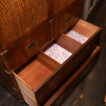 Vintage HENREDON Campaign Style Chest with Reeded Doors - Image 6