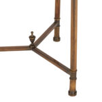 Round Glass Top Accent Table on Brass Base - Image 3