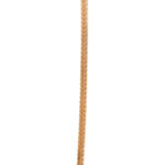 V-Shaped Necklace with Diamonds on Flat Wheat Chain in 14 Karat Gold - Image 3