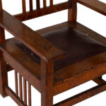 Antique Quarter Sawn Oak Arts & Crafts Style Armchair - Image 3