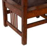 Antique Quarter Sawn Oak Arts & Crafts Style Armchair - Image 4