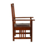 Antique Quarter Sawn Oak Arts & Crafts Style Armchair - Image 5