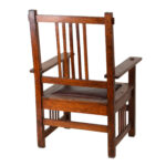 Antique Quarter Sawn Oak Arts & Crafts Style Armchair - Image 6
