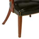 Pair of Captain’s Chairs in Dark Green Upholstery - Image 5