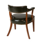 Pair of Captain’s Chairs in Dark Green Upholstery - Image 7